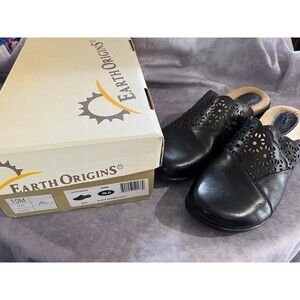 Earth Origins Edie black smooth calf slip on size 10
